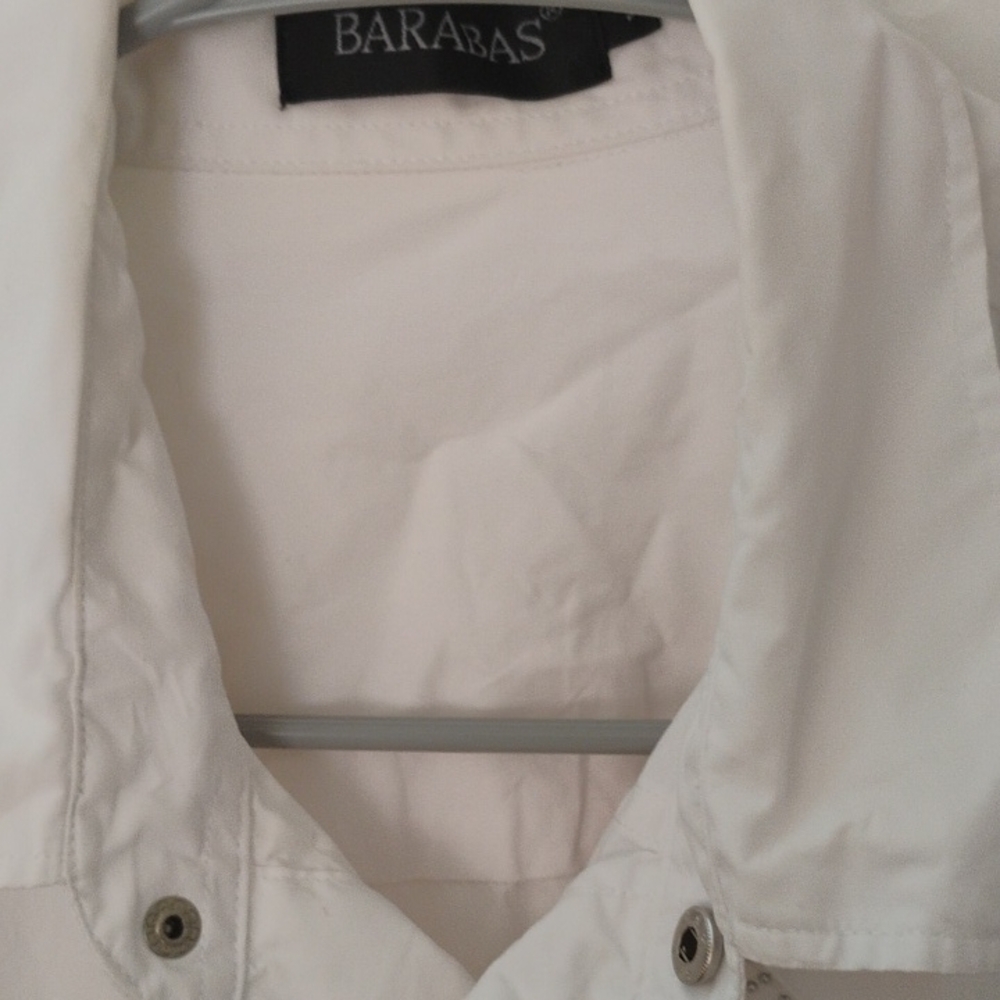 Barabas White Button-Up Shirt